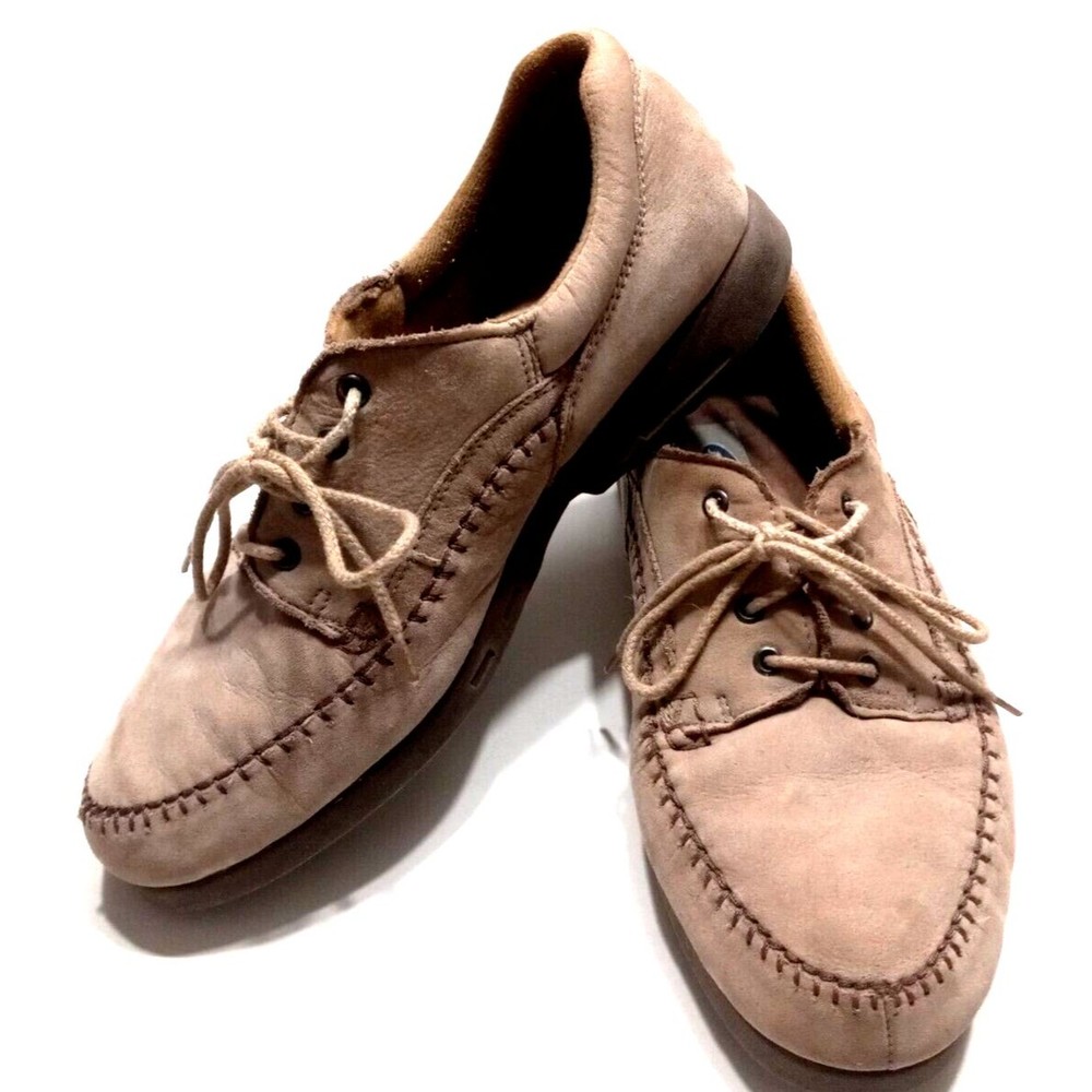 Men's VTG Dr. Scholl's Dr. Brett Lace Up Suede Loafers Tan Size 11.5M 1980s